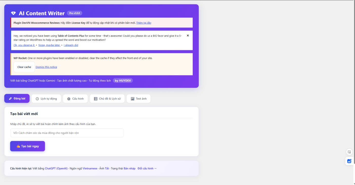 Plugin AI Content Writer